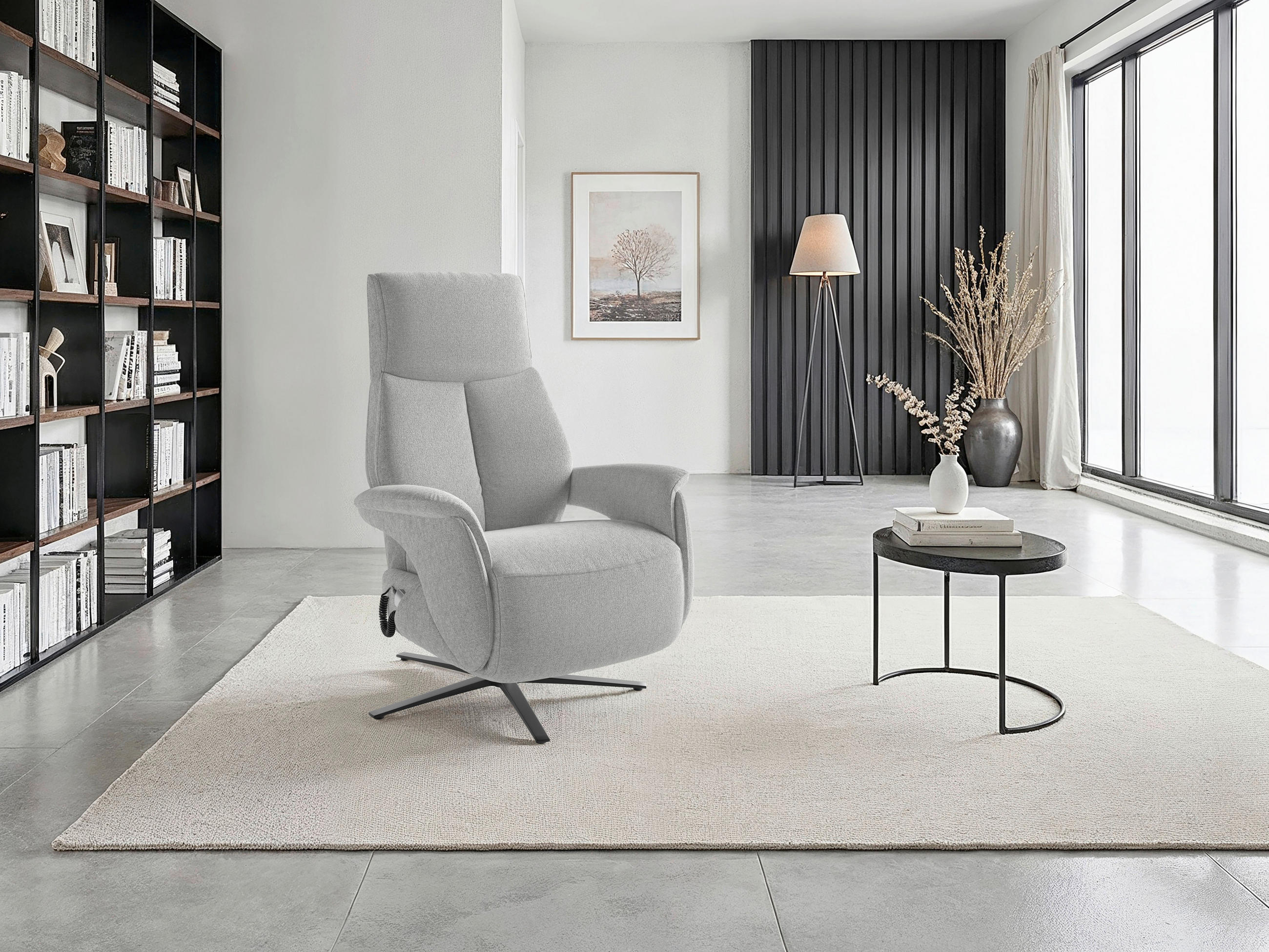 Sit & More RELAXAČNÍ KŘESLO, textil, barvy stříbra
