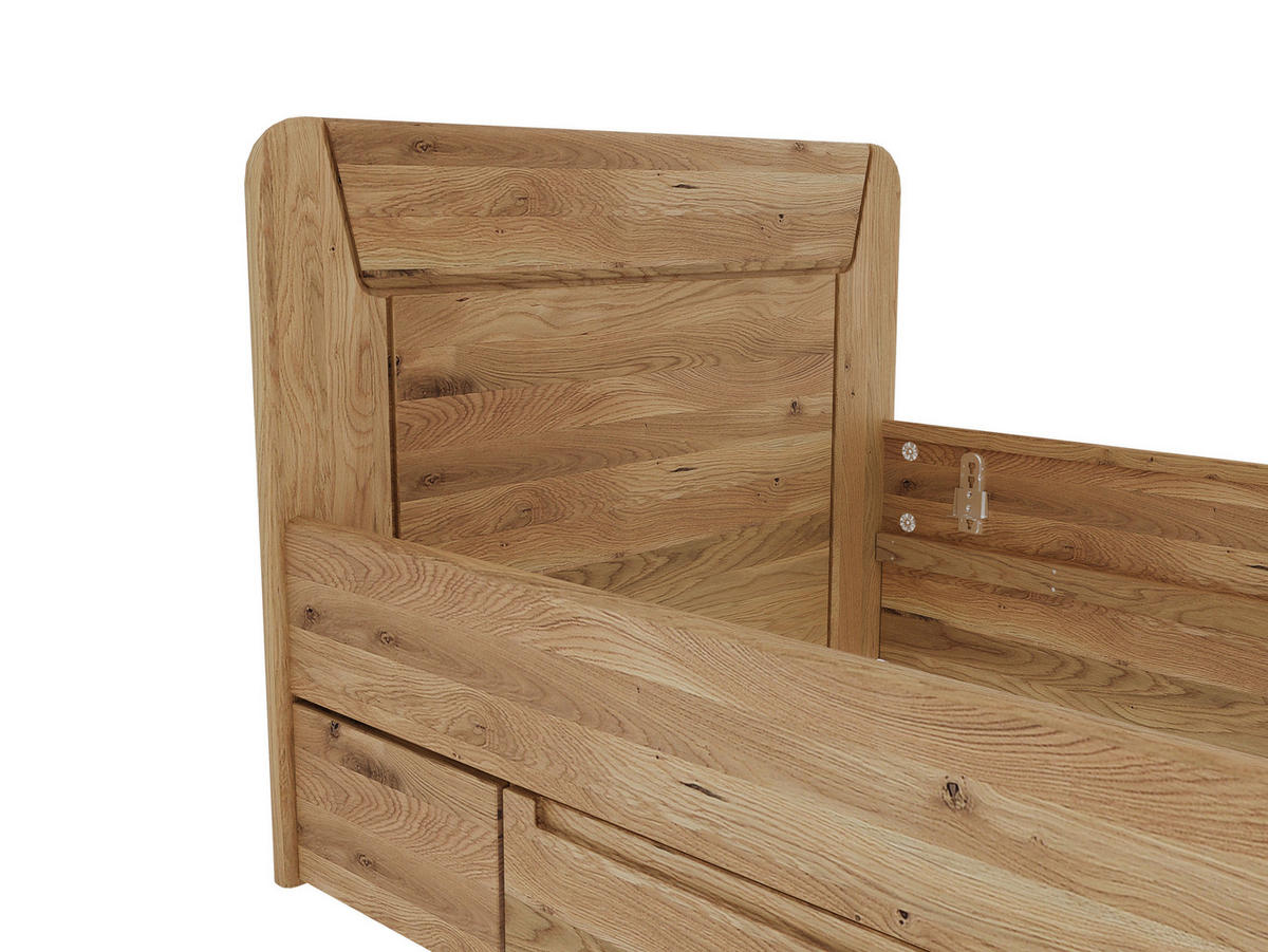 BETT - Wildeiche/Naturfarben, MODERN, Holz (100/200cm) - MID.YOU