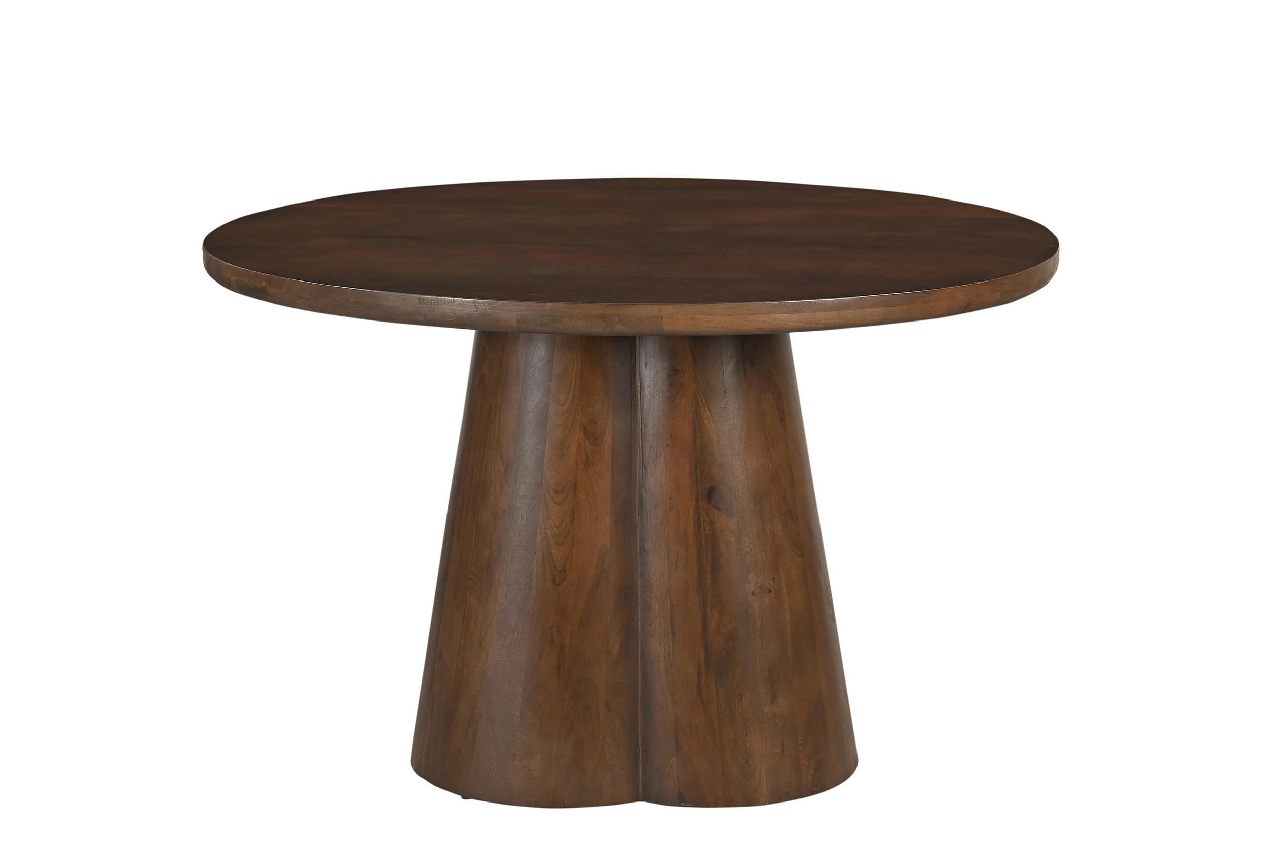 ESSTISCH 120/120/77 cm Echtholz  Holz rund Braun  - Braun, MODERN, Holz (120/120/77cm) - MID.YOU