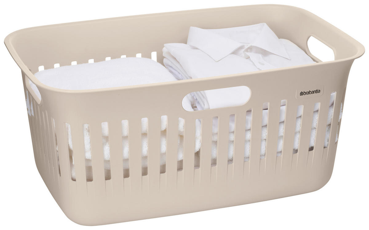 KOŠ NA PRÁDLO, béžová - béžová, Design, plast (58,7/38,7/27cm) - Brabantia