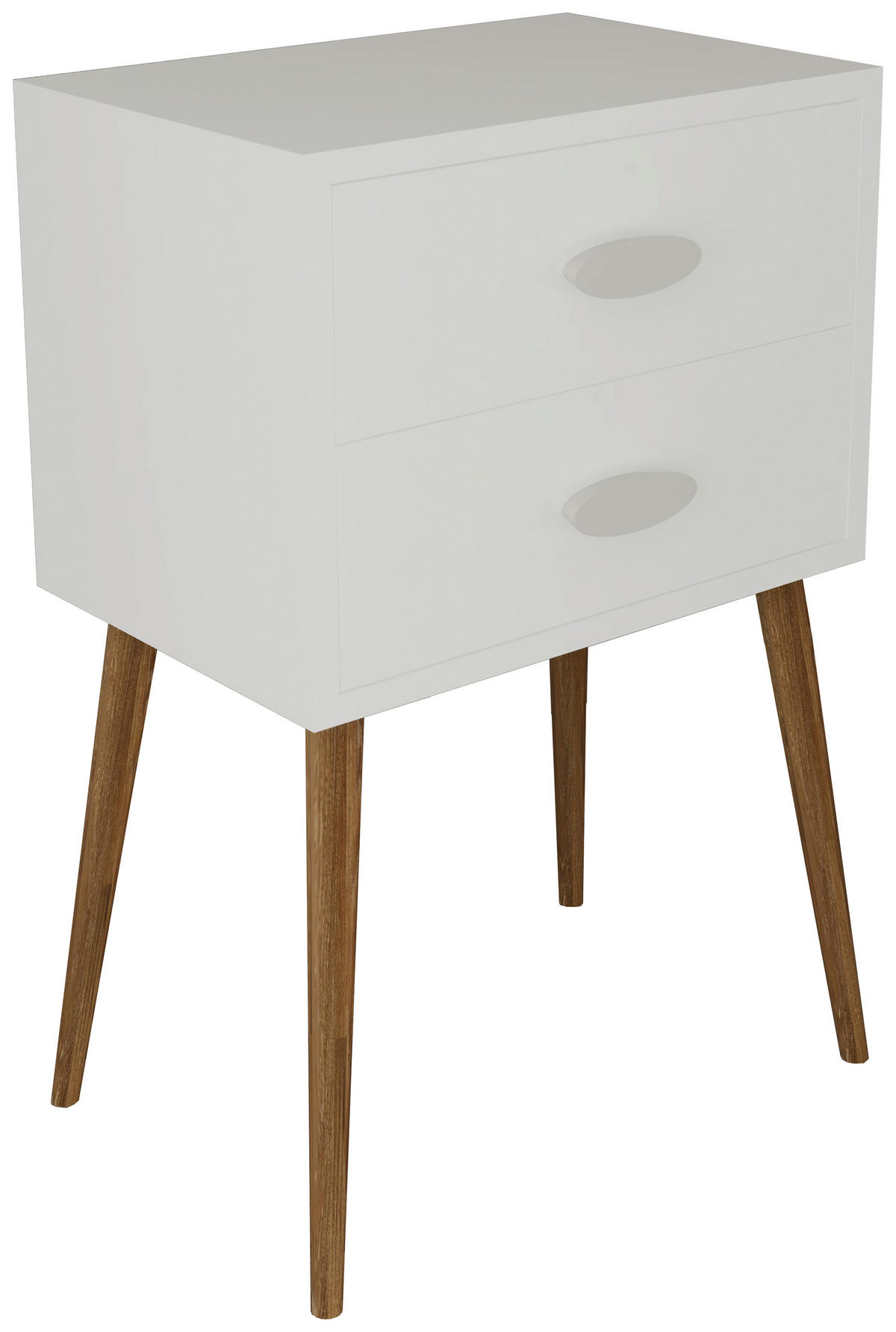 NACHTKÄSTCHEN 45/70/30 cm  in Weiß  - Honigeiche/Weiß, MODERN, Holzwerkstoff (45/70/30cm) - MID.YOU