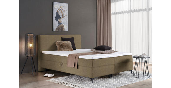 BOXBETT 140/200 cm in Hellbraun - Hellbraun/Schwarz, Design, Holz/Holzwerkstoff (140/200cm) - Xora