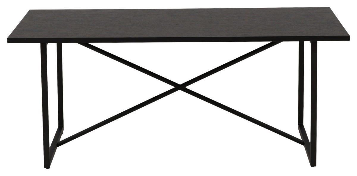 COUCHTISCH 110/70/45 cm rechteckig Schwarz  - Schwarz, Design, Holz/Metall (110/70/45cm) - Livetastic