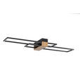 LED-DECKENLEUCHTE 96,5/25/9 cm   - Schwarz, Basics, Holz/Kunststoff (96,5/25/9cm) - Novel