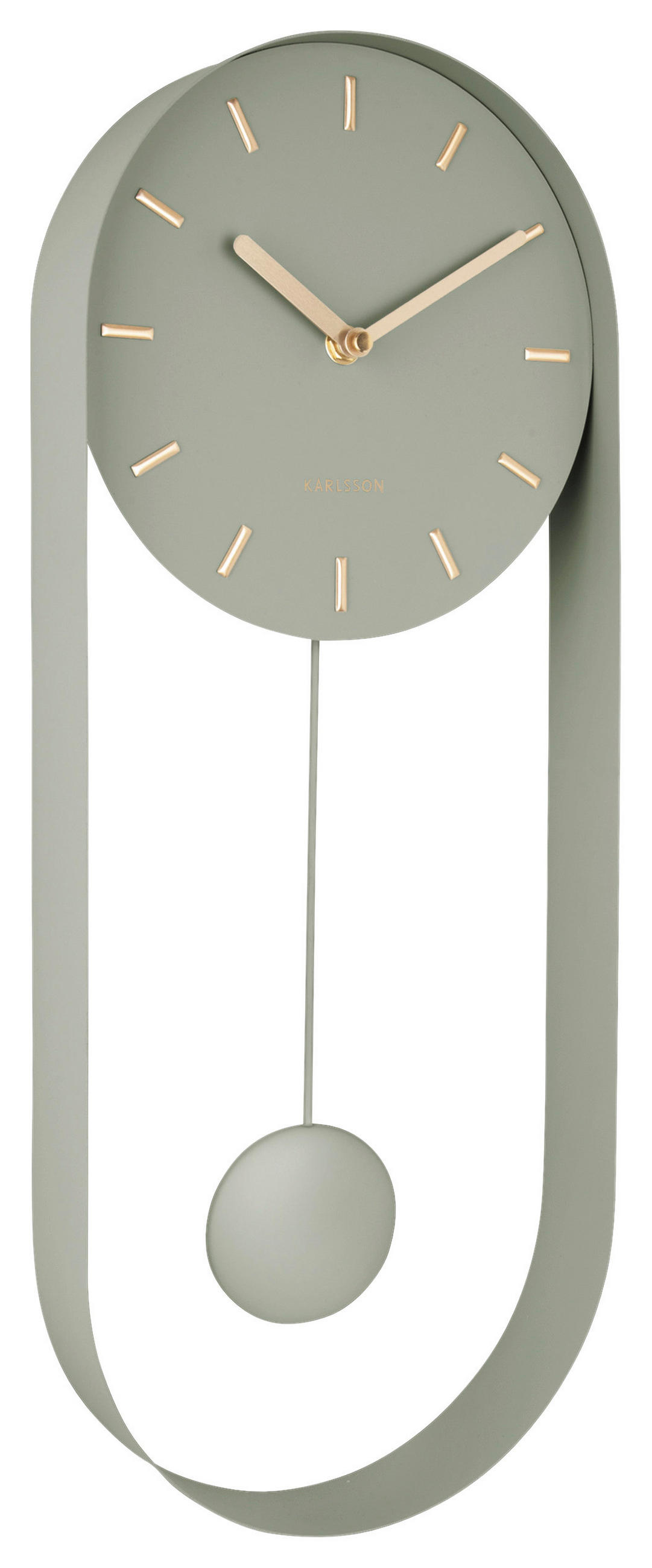 WANDUHR 20/50/5 cm   - Grün, Basics, Metall (20/50/5cm) - Karlsson