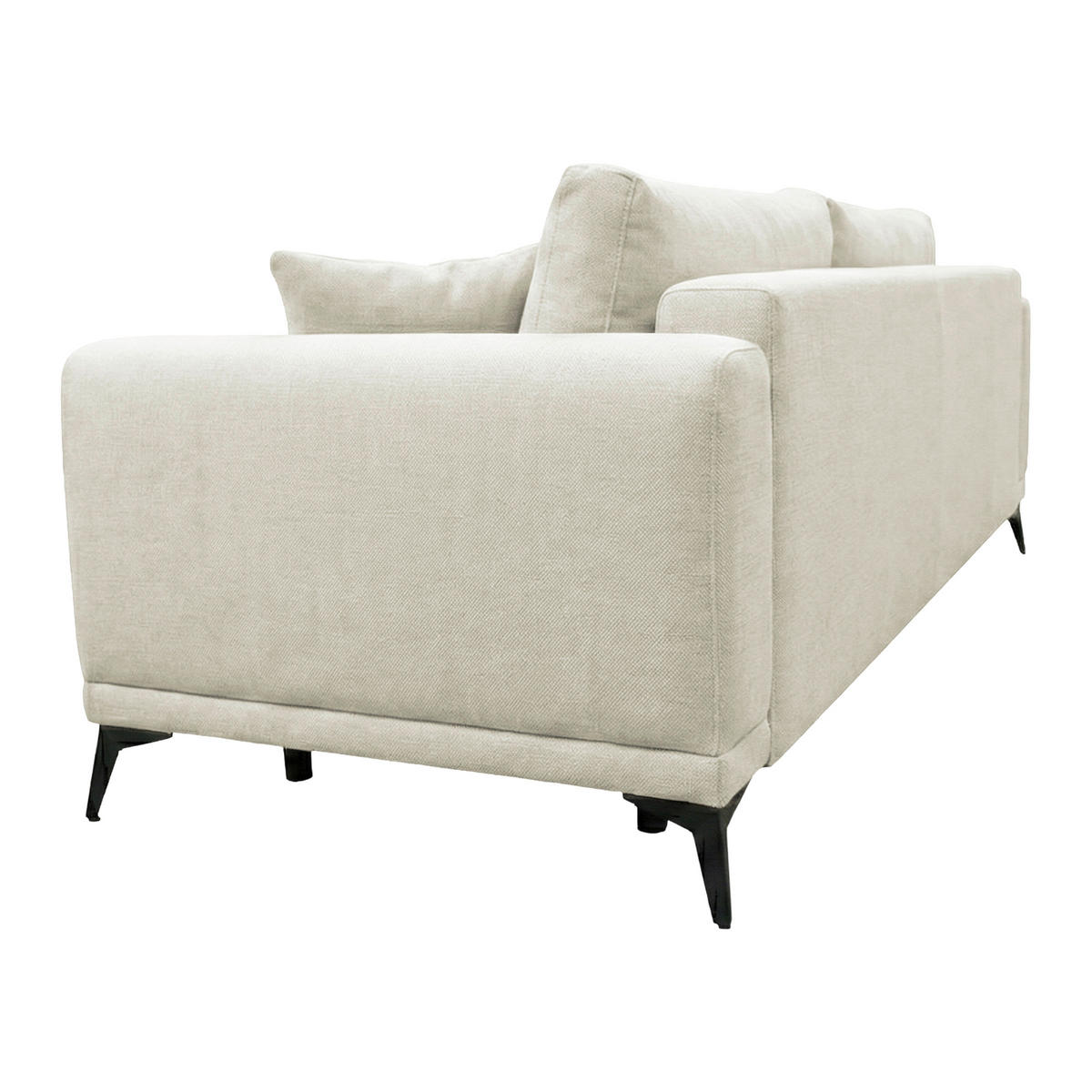 SCHLAFSOFA GRANDE in Chenille Beige  - Beige/Schwarz, Design, Textil/Metall (238/83/98cm) - MID.YOU