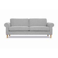 3-SITZER-SOFA NAOMI in Grau  - Grau, Design, Textil (224/82/91cm) - Livetastic