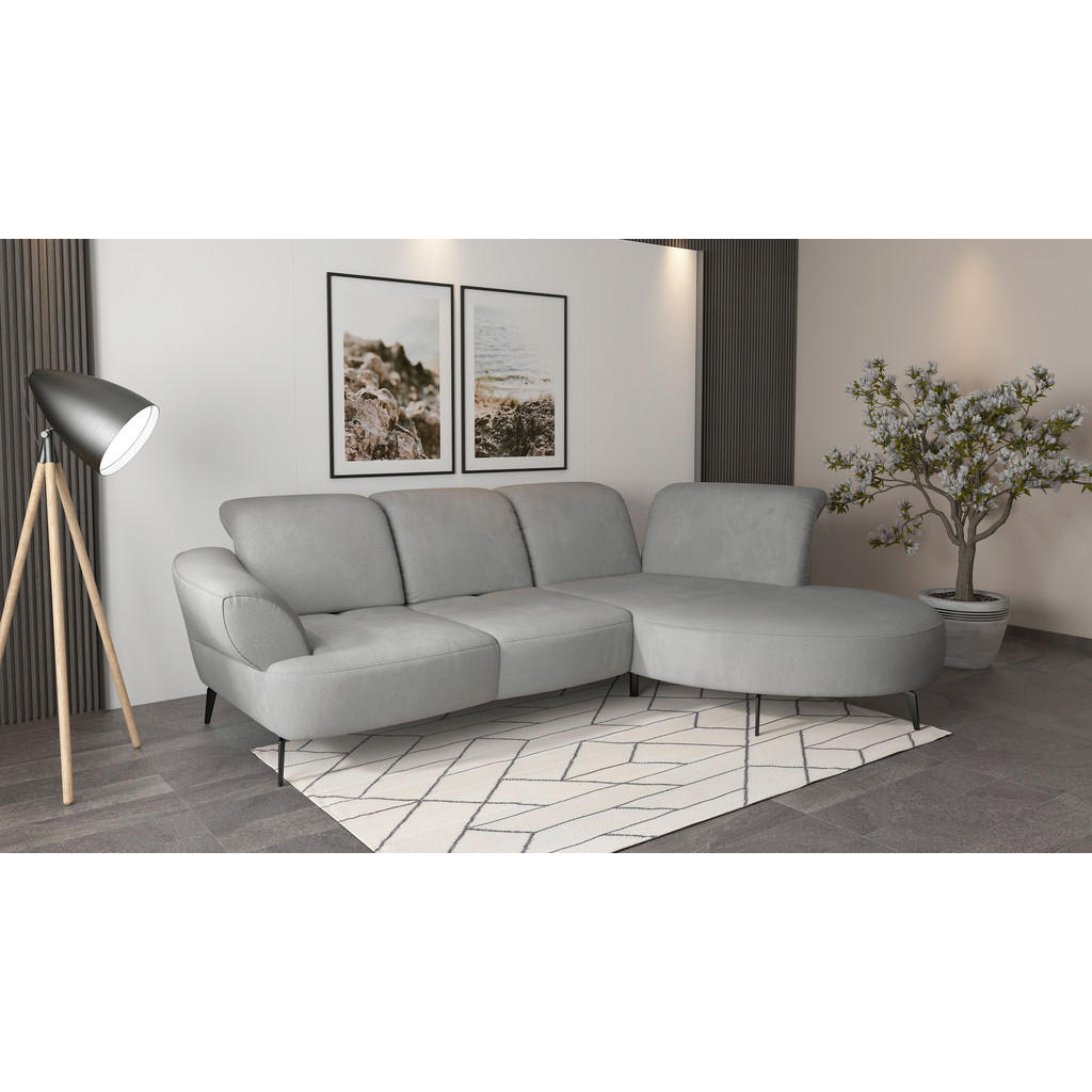 Sit & More ROHOVÁ SEDAČKA, textil, sivá