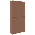 SCHUHSCHRANK  in 100/210/34 cm  - Anthrazit/Terracotta, Design, Holzwerkstoff/Kunststoff (100/210/34cm) - Xora