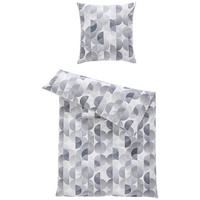 BETTWÄSCHE 2-teilig Biber 135/200 cm  - Grau, Design, Textil (135/200cm) - Janine