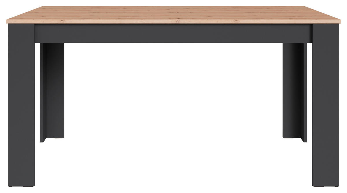 ESSTISCH rechteckig Anthrazit, Eiche Artisan  - Anthrazit/Eiche Artisan, MODERN, Holzwerkstoff (160/90/75cm) - MID.YOU