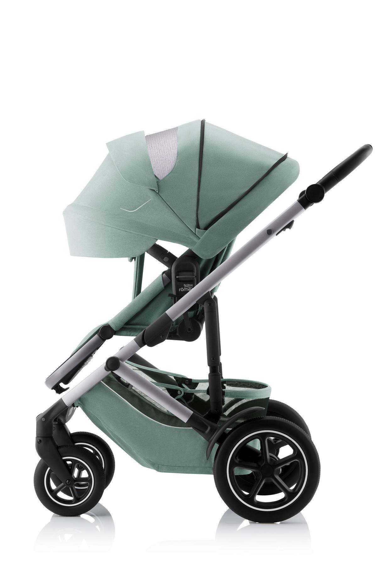 KINDERWAGEN Smile 5Z  - Hellgrau/Grün, Basics, Textil/Metall (57/112/97,7cm) - Britax Römer