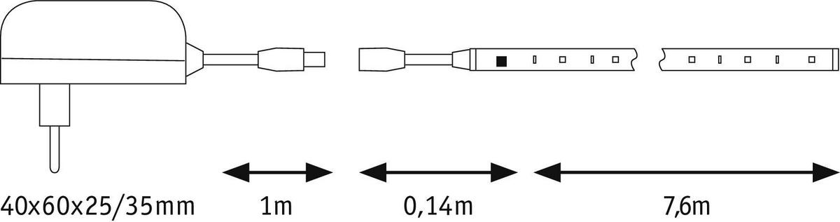 LED-STRIP SimpLED 750,0 cm   - Weiß, Basics, Kunststoff (750,0cm) - Paulmann