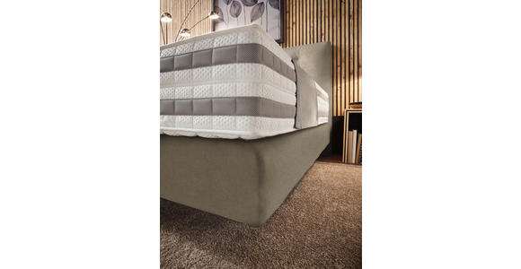 BOXSPRINGBETT 180/200 cm  in Schlammfarben  - Schlammfarben, KONVENTIONELL, Holz/Textil (180/200cm) - Dieter Knoll