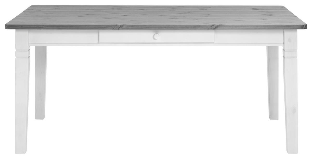ESSTISCH in Holz 180/90/78 cm  - Weiß/Grau, ROMANTIK / LANDHAUS, Holz (180/90/78cm) - Boxxx