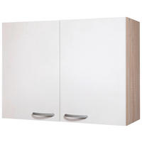 KUHINJSKA ZGORNJA OMARICA - bela/barve aluminija, Design, kovina/leseni material (80/60/35cm) - Boxxx