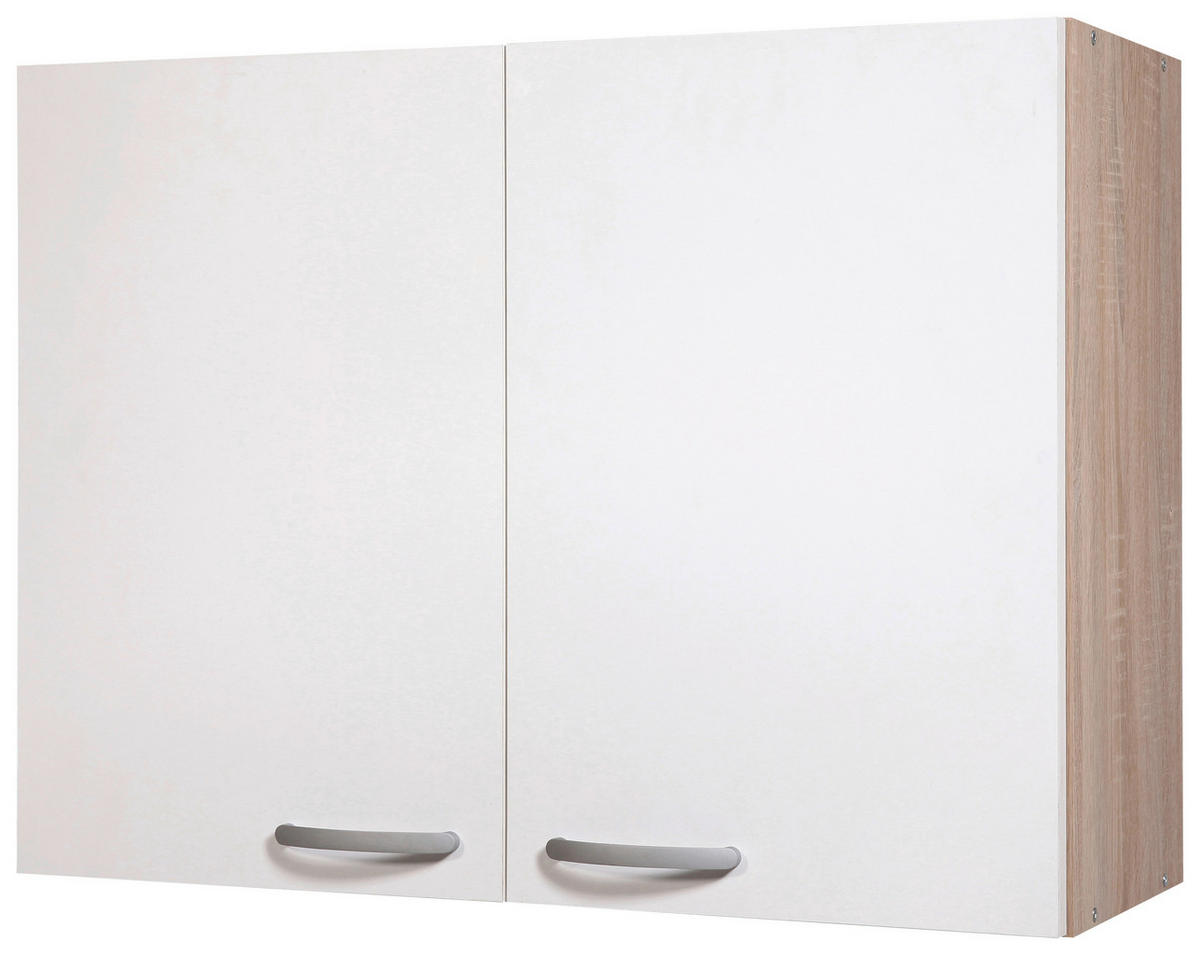 KUHINJSKA ZGORNJA OMARICA - bela/barve aluminija, Design, kovina/leseni material (80/60/35cm) - Boxxx