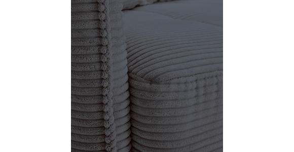 BIGSOFA in Cord Anthrazit  - Anthrazit/Schwarz, Design, Textil/Metall (226/91/103cm) - Carryhome