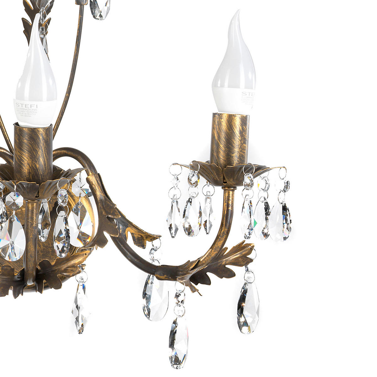 WANDLEUCHTE 43/32/50 cm   - Cognac, KONVENTIONELL, Glas/Metall (43/32/50cm)