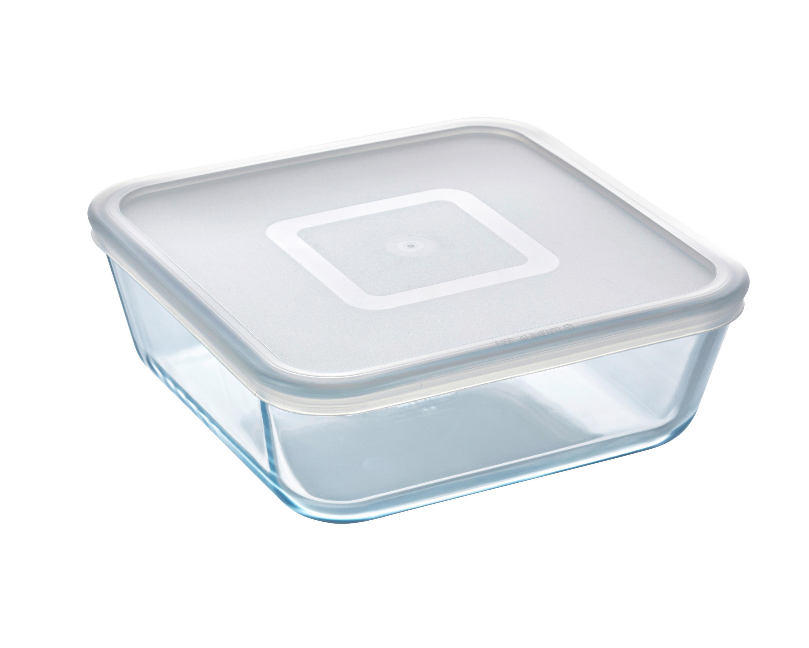 FAGYASZTÓ DOBOZ  2 l  - áttetsző/fehér, Basics, műanyag/üveg (2l) - Pyrex