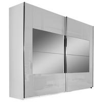 SCHWEBETÜRENSCHRANK 271/223/68 cm Hellgrau  - Chromfarben/Hellgrau, Design, Glas/Holzwerkstoff (271/223/68cm) - Xora