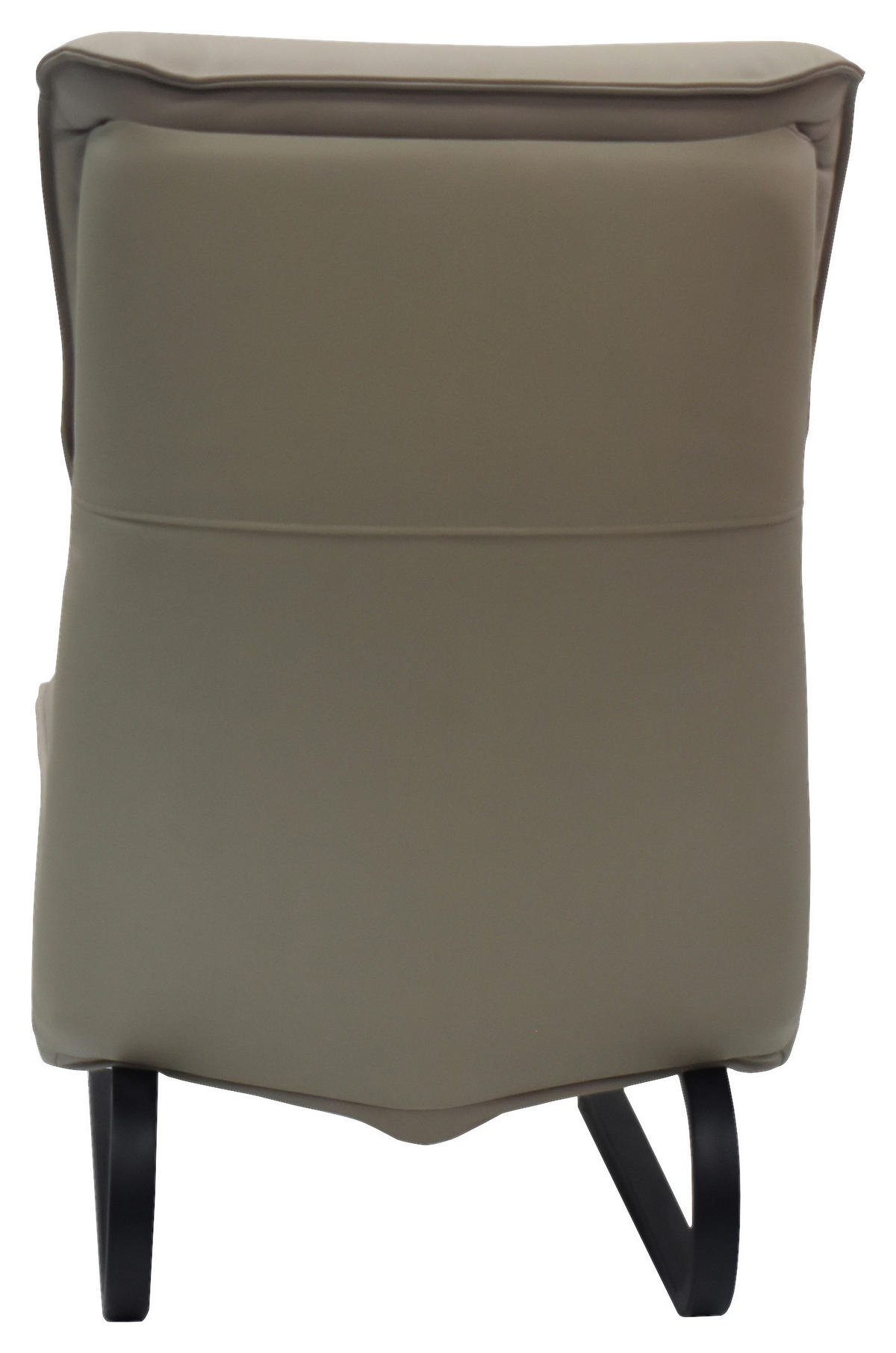 RELAXLIEGE Lederlook Kombination Echtleder/Lederlook Grau  - Schwarz/Grau, Design, Leder/Holz (69/108-86/130-174cm) - Lomoco