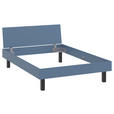 BETT 140/200 cm  in Blau  - Blau/Schwarz, Design, Metall (140/200cm) - Xora