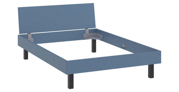 BETT 140/200 cm  in Blau  - Blau/Schwarz, Design, Metall (140/200cm) - Xora