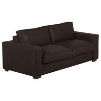 SCHLAFSOFA Dunkelbraun Echtleder  - Dunkelbraun, Design, Leder/Holz (203/85/99cm) - MID.YOU