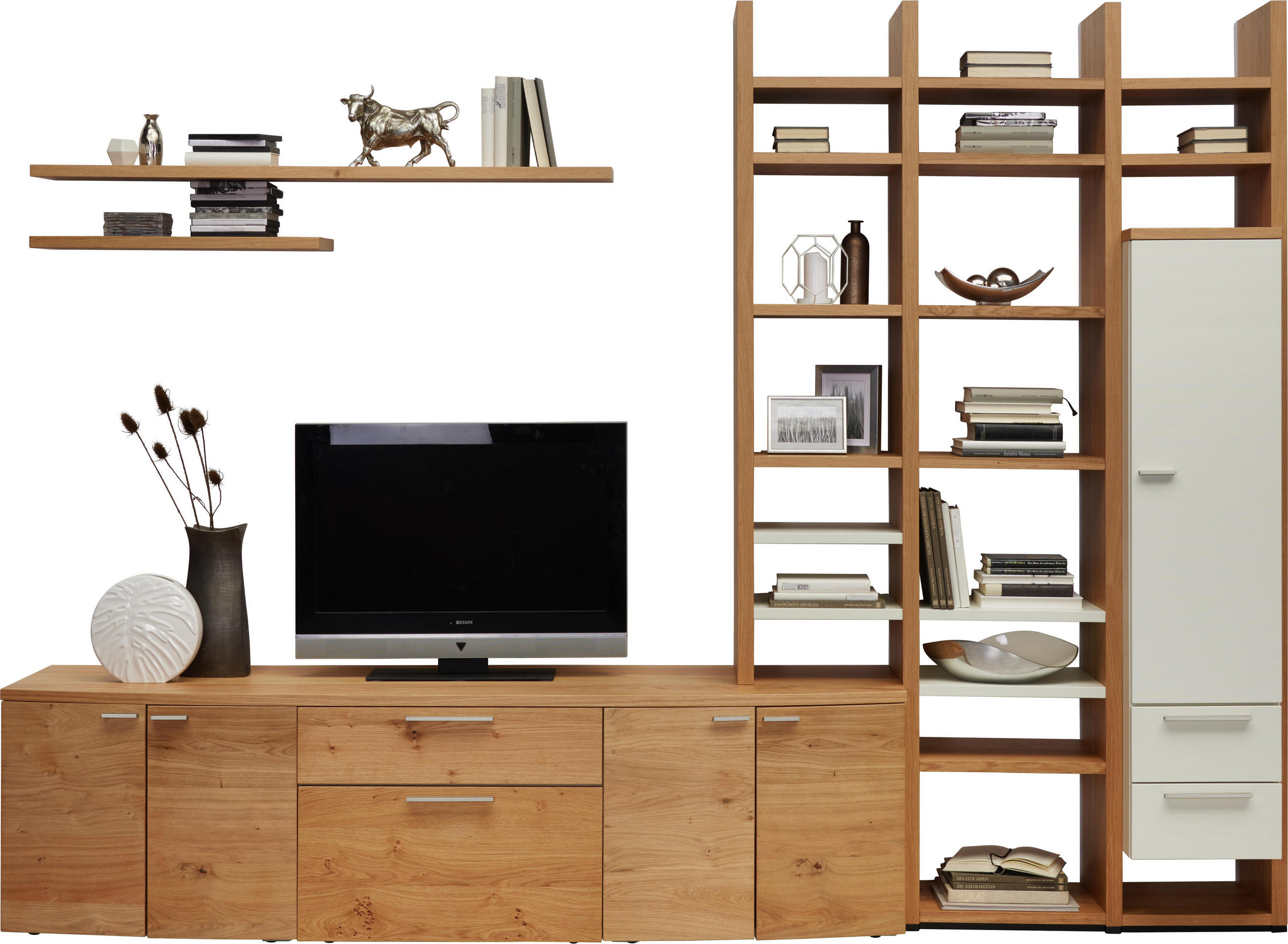 Wohnwand In Weiss Eichefarben Online Kaufen Xxxlutz