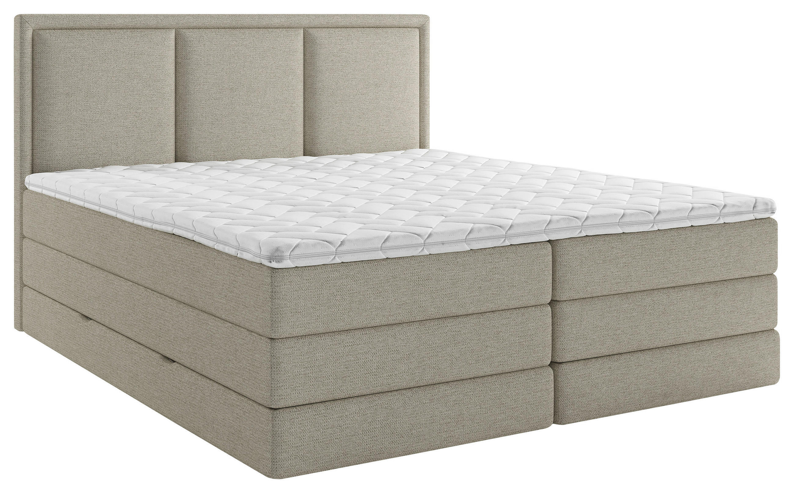BOXSPRINGBETT 200/200 cm  in Schlammfarben  - Schlammfarben, Design, Holzwerkstoff/Kunststoff (200/200cm) - MID.YOU