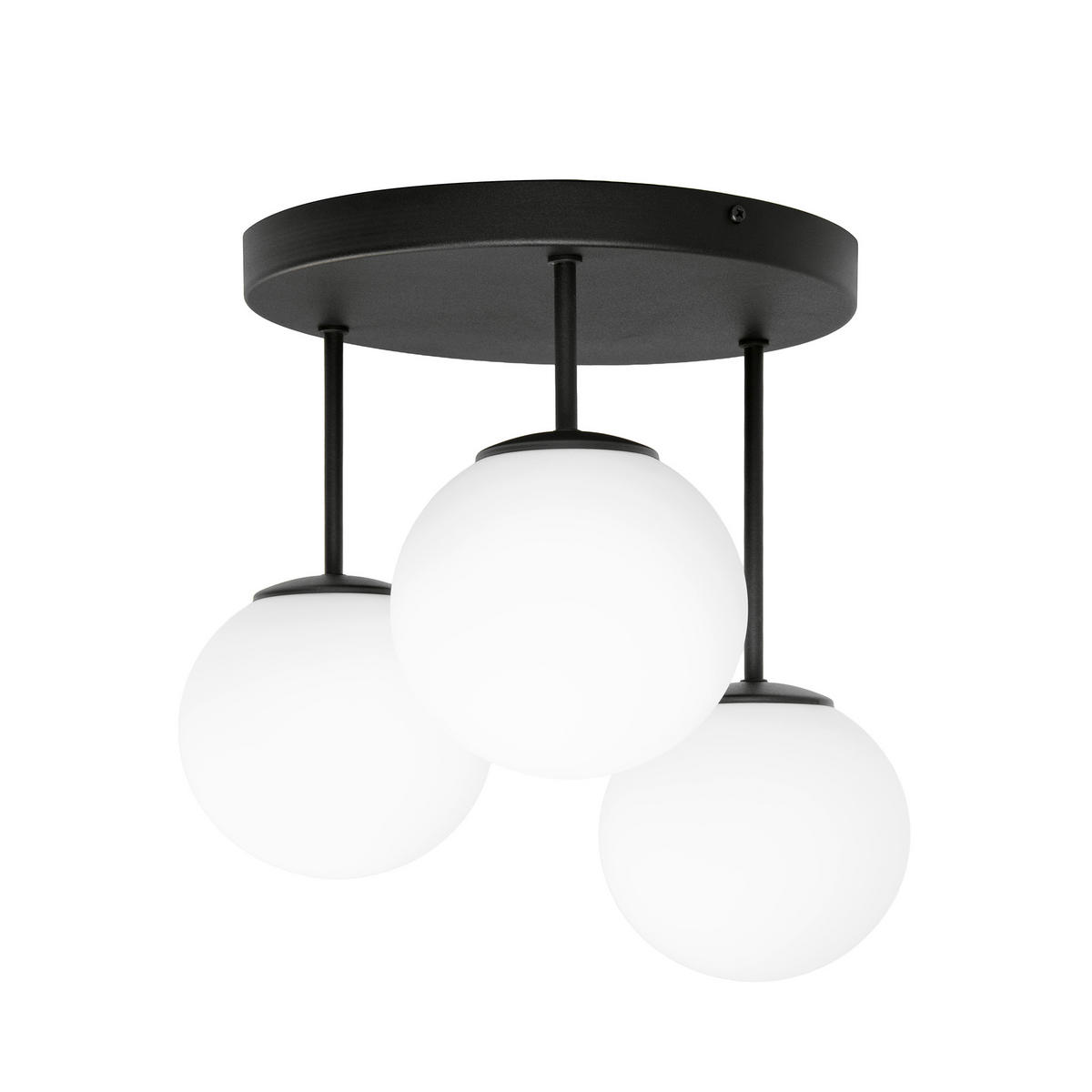 DECKENLEUCHTE    38/38/38 cm  - Schwarz, KONVENTIONELL, Metall (38/38/38cm)