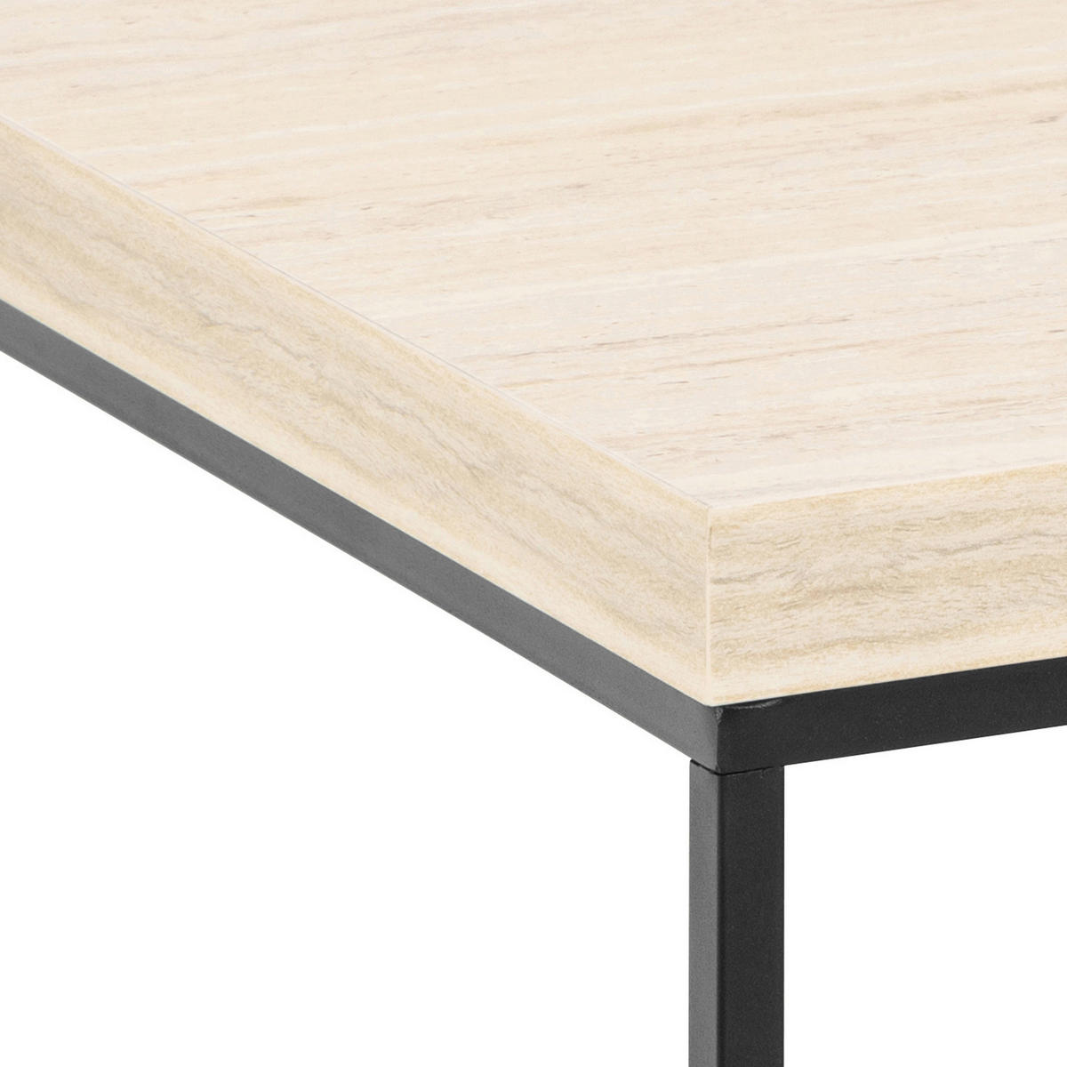 COUCHTISCH in Holzwerkstoff 60/60/45 cm  - Beige/Schwarz, Design, Holzwerkstoff/Metall (60/60/45cm) - Livetastic