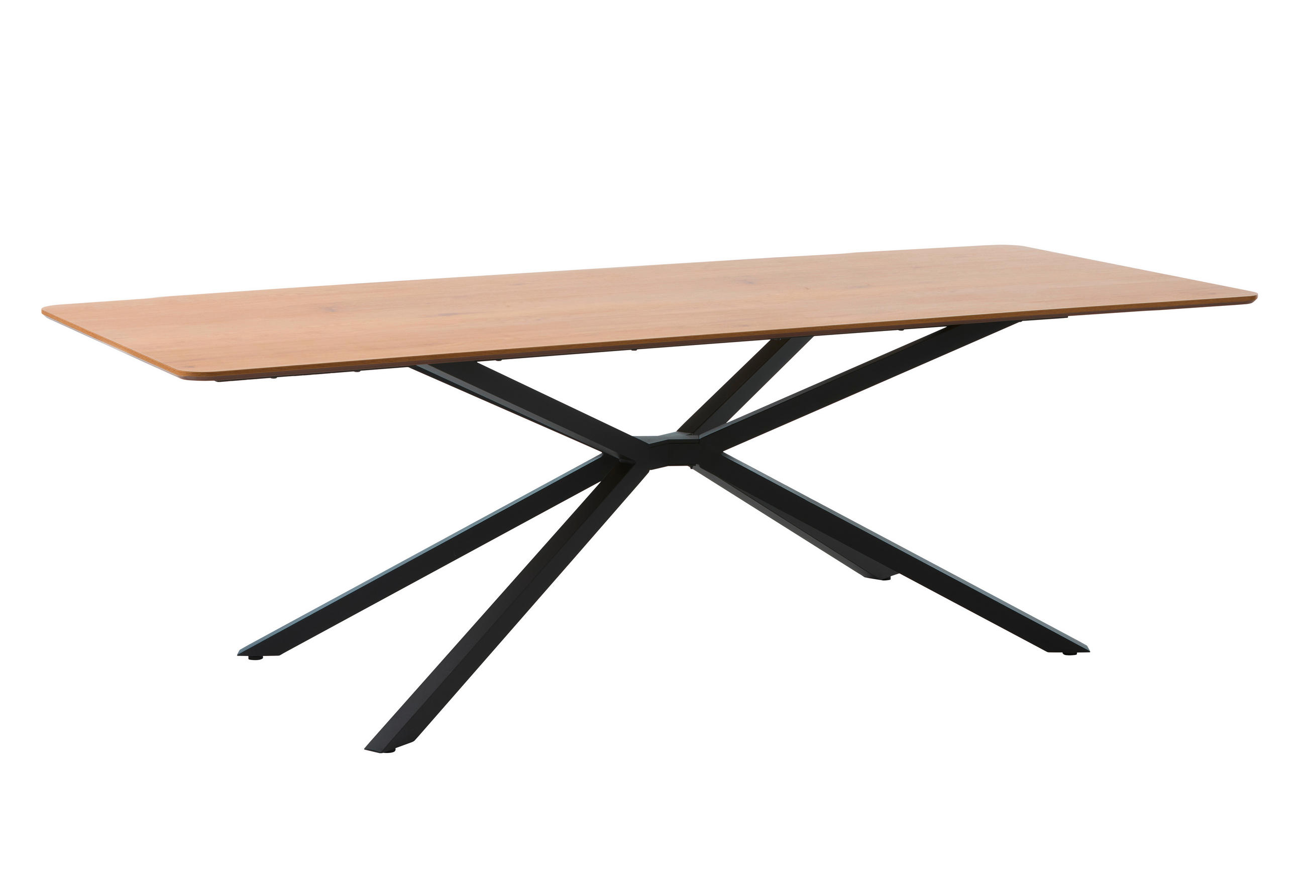 MATBORD i trämaterial 200/100/75 cm   - svart/ekfärgad, Modern, metall/trämaterial (200/100/75cm) - Livetastic