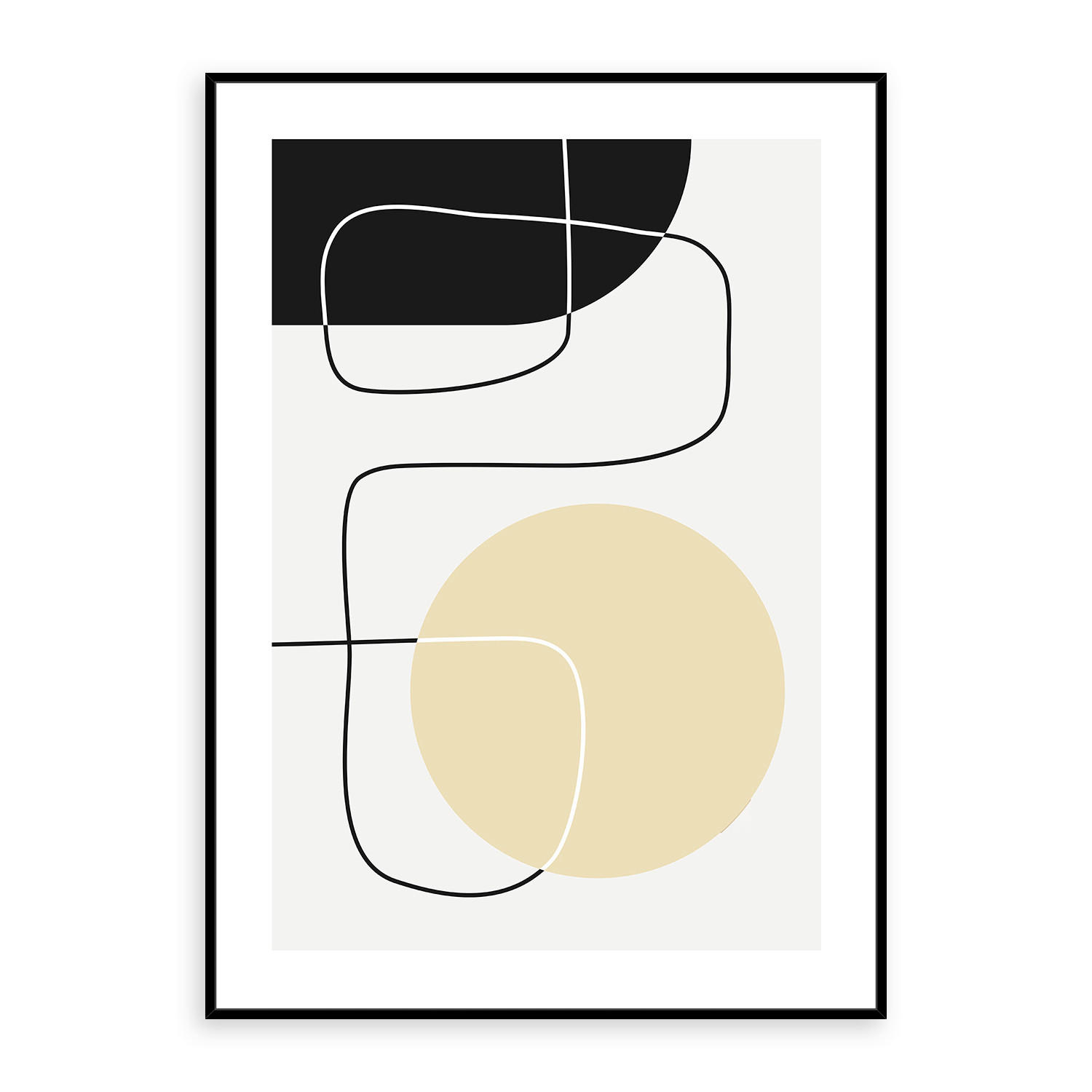 KUNSTDRUCK Abstraktes 51,5/71,5 cm  - Multicolor/Naturfarben, Design, Holzwerkstoff/Textil (51,5/71,5cm) - Monee