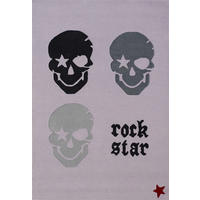 KINDERTEPPICH 200/300 cm Rock Star  - Grau, Trend, Naturmaterialien/Textil (200/300cm)