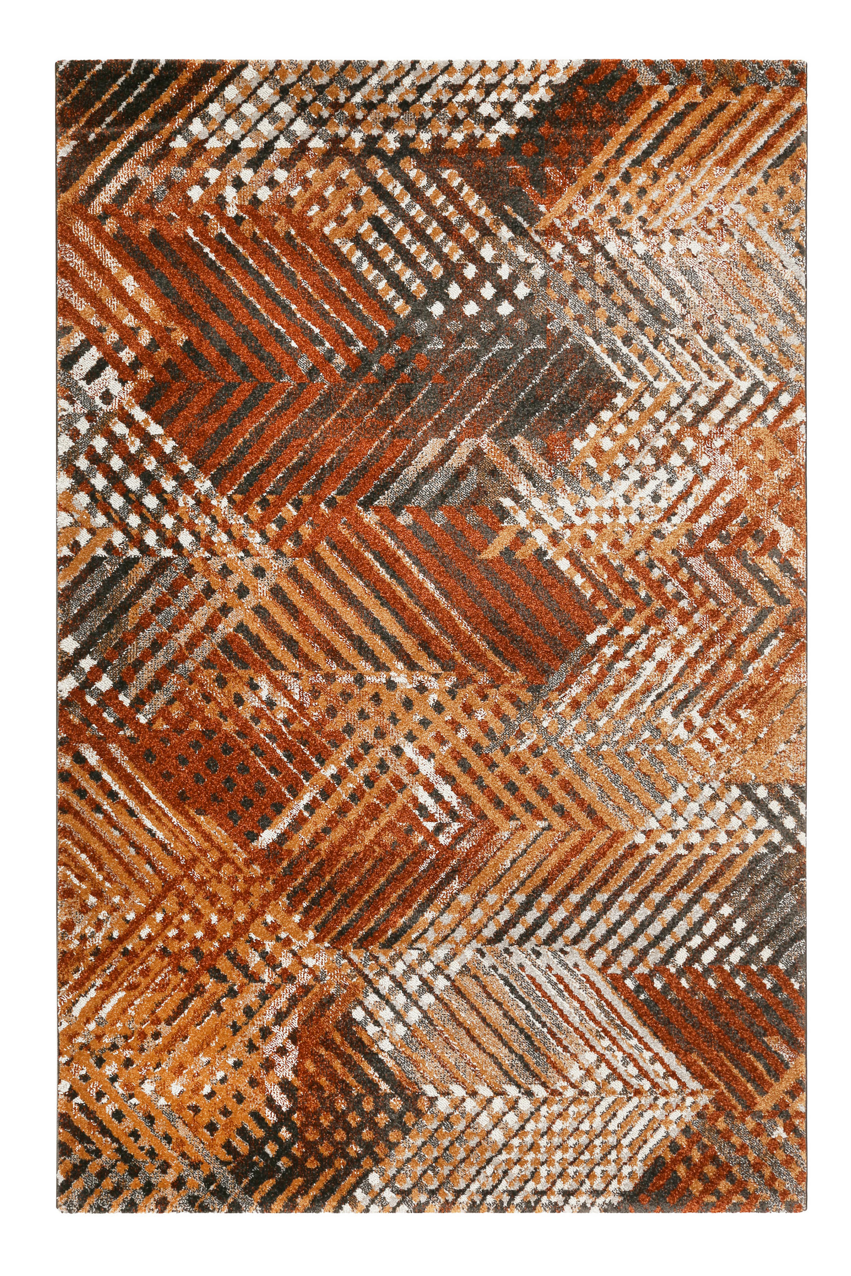 Esprit Webteppich Vario Braun, Rost 80x150 cm