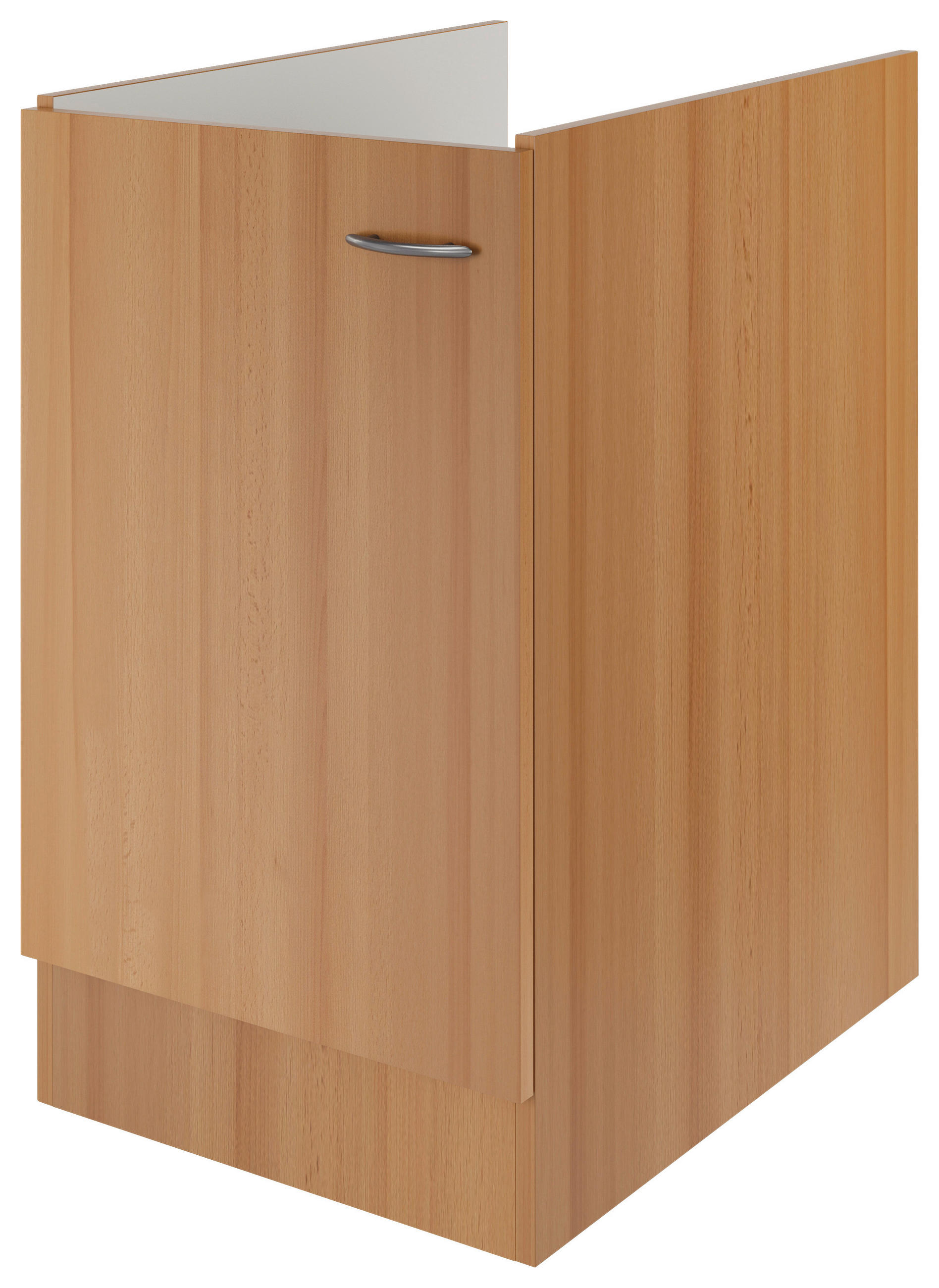 SPÜLENUNTERSCHRANK 50/82/57 cm in Buchefarben - Edelstahlfarben/Buchefarben, Holzwerkstoff/Kunststoff (50/82/57cm) - FlexWell