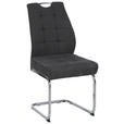 SCHWINGSTUHL  in Eisen Cord  - Chromfarben/Dunkelgrau, Design, Textil/Metall (46/96/61.5cm) - Carryhome