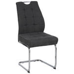 SCHWINGSTUHL  in Eisen Cord  - Chromfarben/Dunkelgrau, Design, Textil/Metall (46/96/61.5cm) - Carryhome