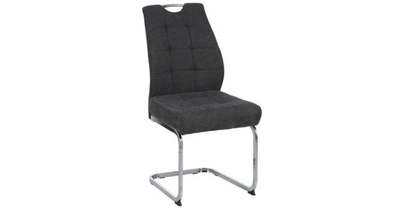 SCHWINGSTUHL in Eisen Cord - Chromfarben/Dunkelgrau, Design, Textil/Metall (46/96/61.5cm) - Carryhome