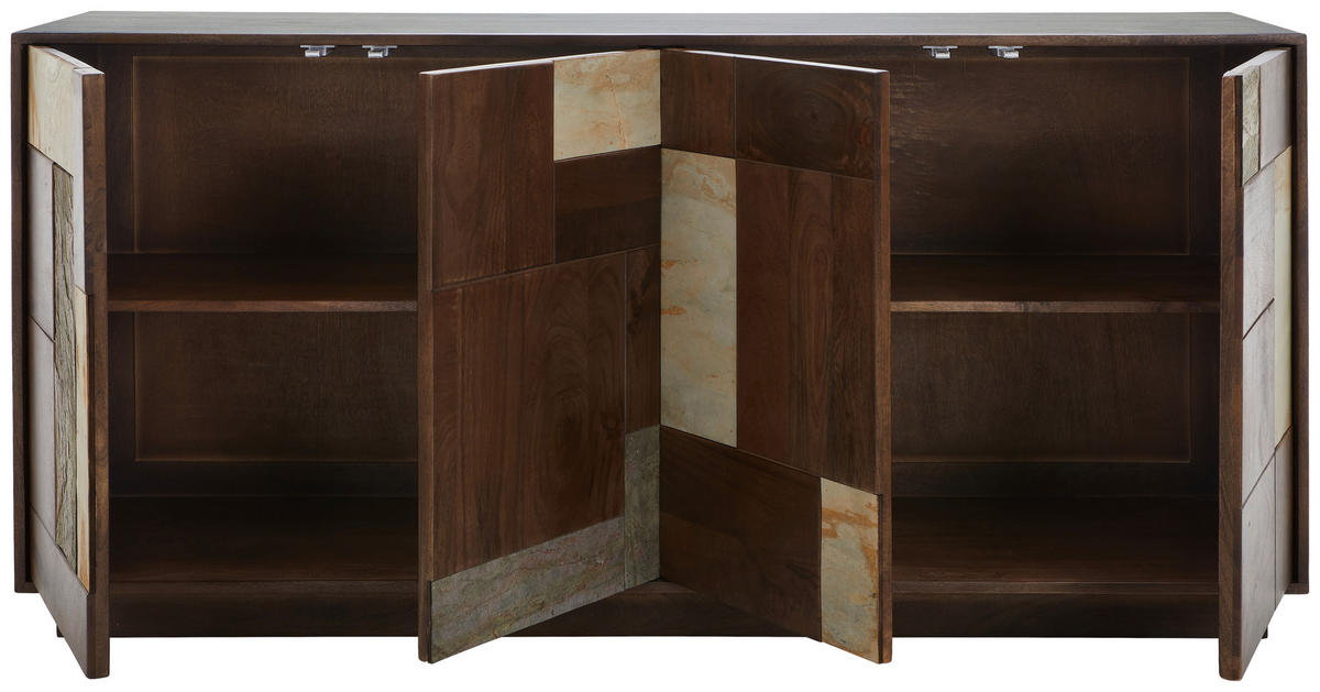 SIDEBOARD  in 170/80/40 cm  - Beige/Walnussfarben, Design, Holz (170/80/40cm) - Livetastic