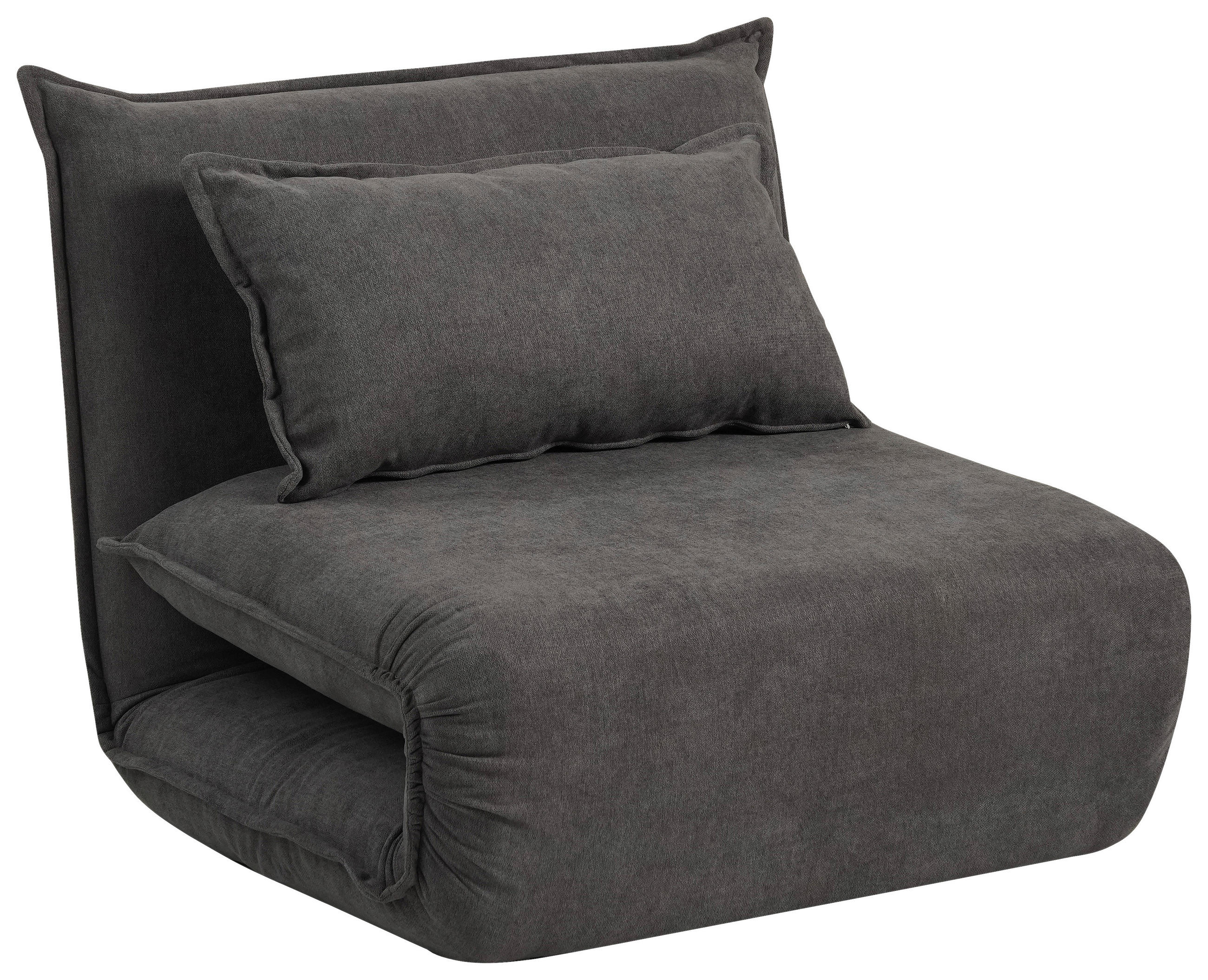 SCHLAFSESSEL Webstoff Dunkelgrau    - Dunkelgrau, Design, Textil/Metall (83/70/85cm) - Livetastic