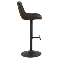 TABURET DE BAR in metal, textil gri  - negru/gri, Design, metal/textil (47/95/52,5cm)