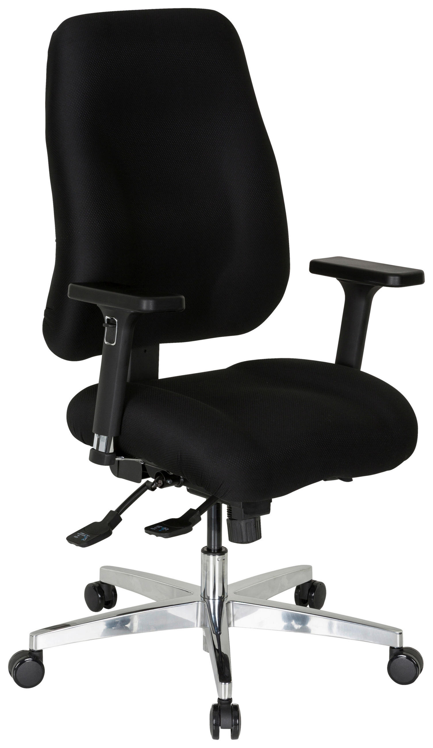 DREHSTUHL Flachgewebe Schwarz  - Silberfarben/Schwarz, Basics, Kunststoff/Textil (66/107/67cm) - MID.YOU