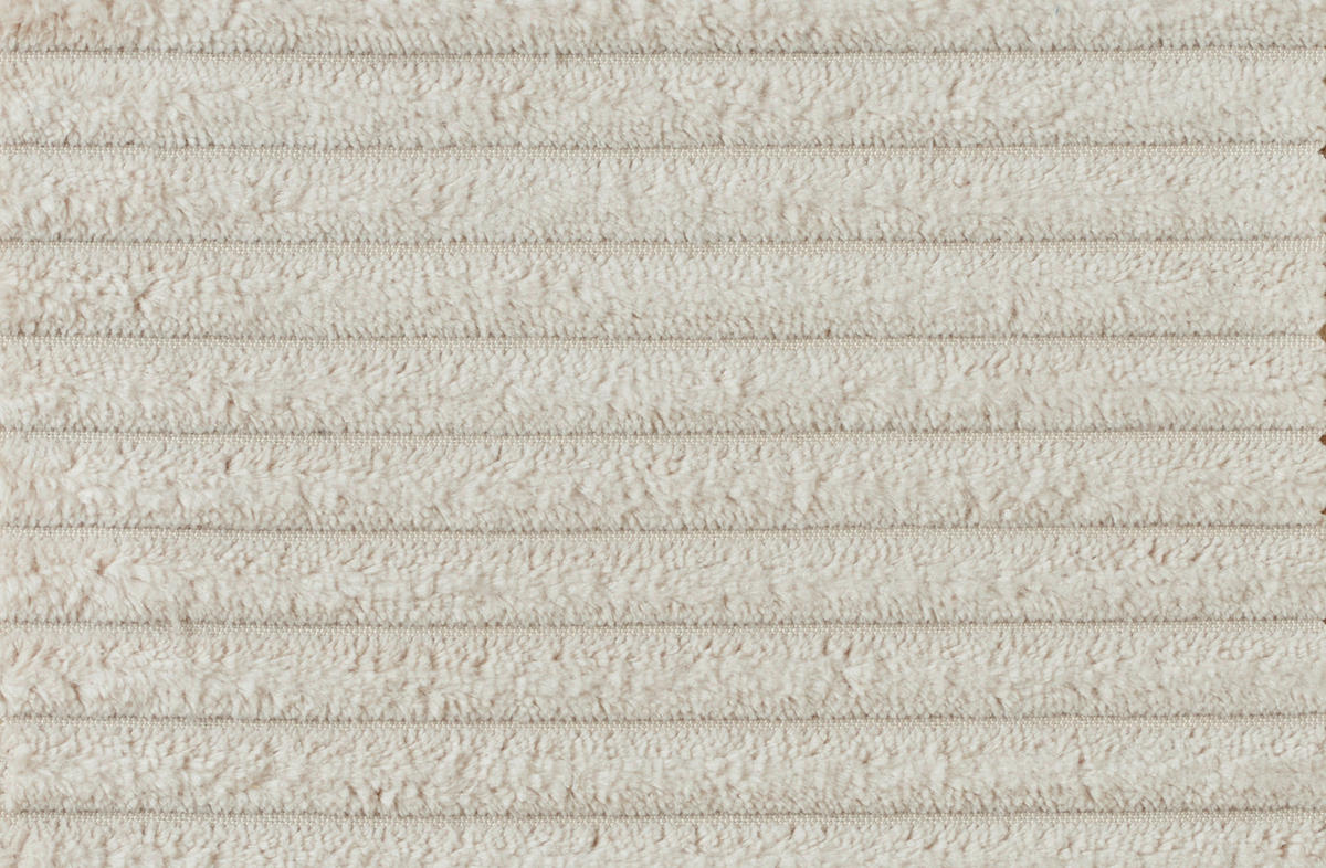 ECKSOFA Creme Cord  - Creme/Schwarz, KONVENTIONELL, Kunststoff/Textil (254/224cm) - Hom`in