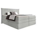 BOXSPRINGBETT 180/200 cm  in Hellgrau  - Hellgrau/Schwarz, Design, Kunststoff/Textil (180/200cm) - Esposa