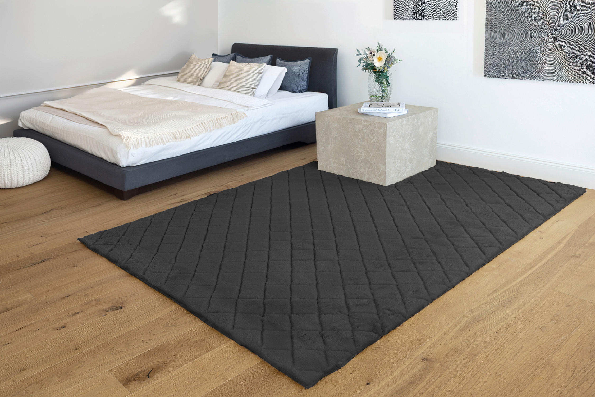 HOCHFLORTEPPICH 80/150 cm Schwarz  - Schwarz, Basics, Textil (80/150cm) - Novel
