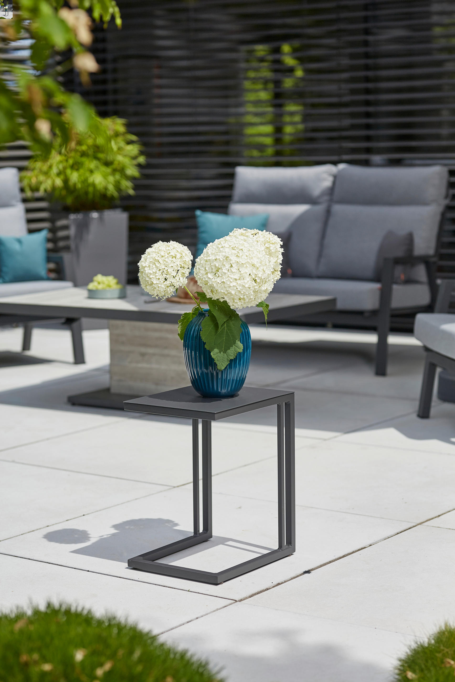GARTENBEISTELLTISCH  - Anthrazit, Basics, Metall (33,5/50/40cm) - Siena Garden