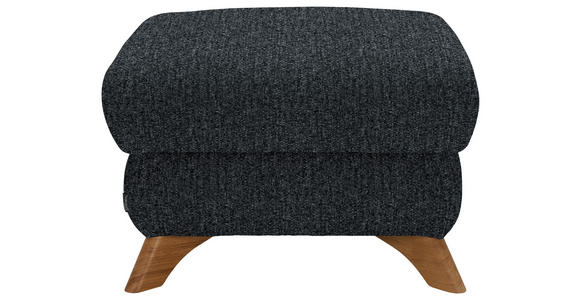 HOCKER Chenille Dunkelgrau - Eichefarben/Dunkelgrau, MODERN, Holz/Textil (65/47/65cm) - Valnatura